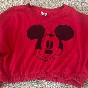 Disney Red Mickey Mouse Kids Sweatshirt